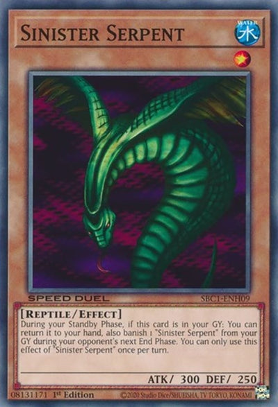 Image for Sinister Serpent (Speed Duel: Streets of Battle City) (SBC1-ENH09) - YuGiOh