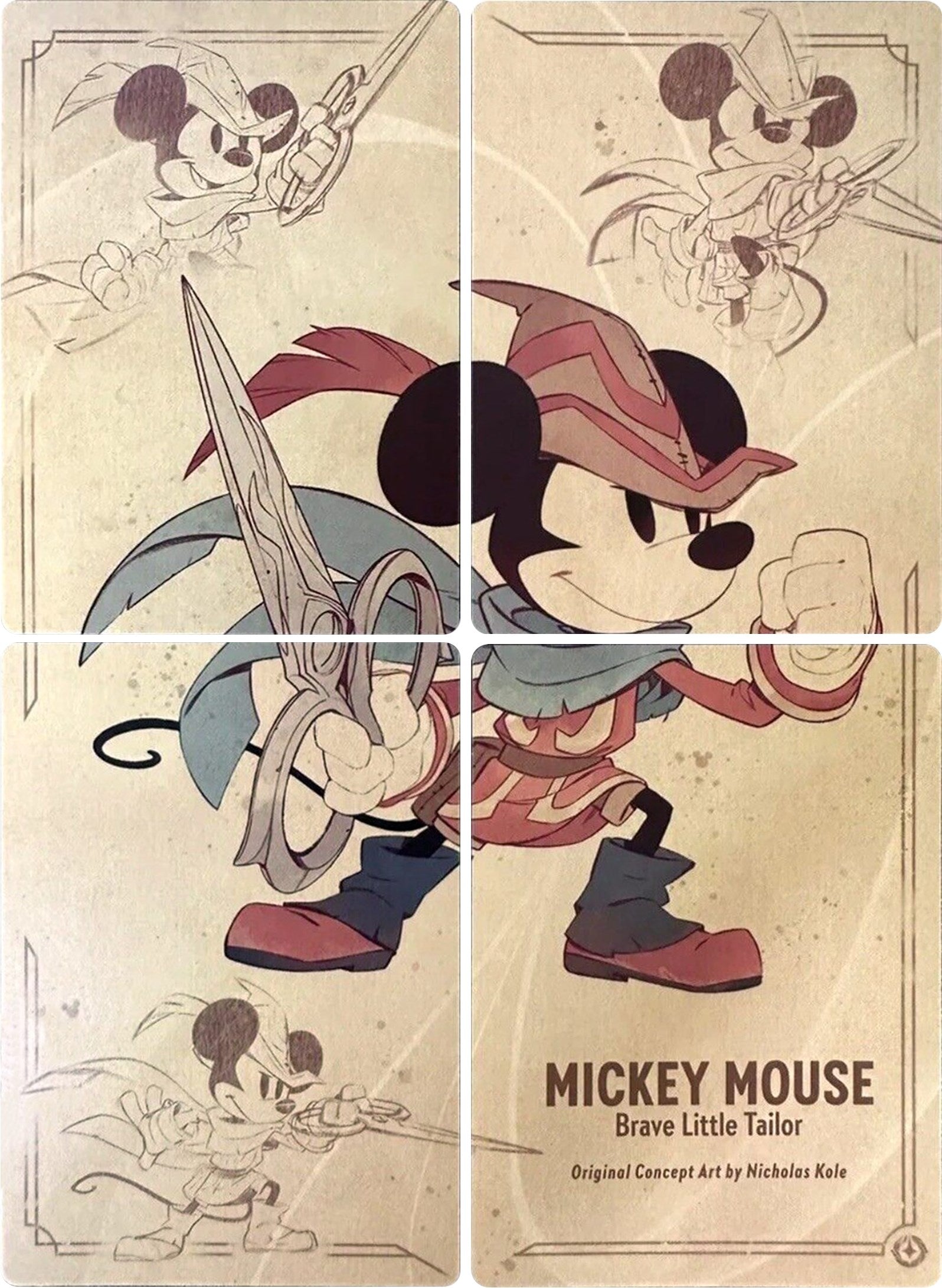 Image for Mickey Mouse - Brave Little Tailor Puzzle Insert (Set of 4) - Disney Lorcana