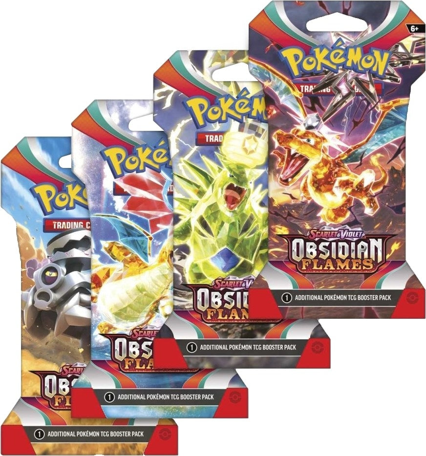 Image for Obsidian Flames Sleeved Booster Pack Art Bundle [Set of 4] (OBF)