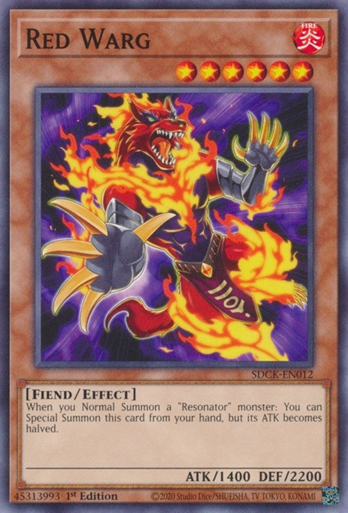 Image for Red Warg (Structure Deck: The Crimson King) (SDCK-EN012) - YuGiOh