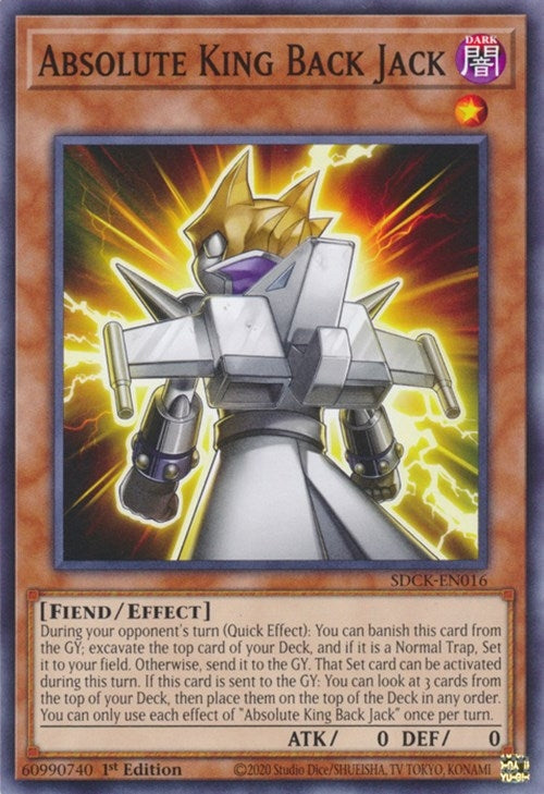 Image for Absolute King Back Jack (Structure Deck: The Crimson King) (SDCK-EN016) - YuGiOh
