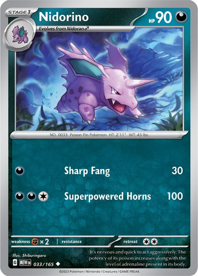 Image for Nidorino (SV: Scarlet & Violet 151) (033/165) - Pokemon
