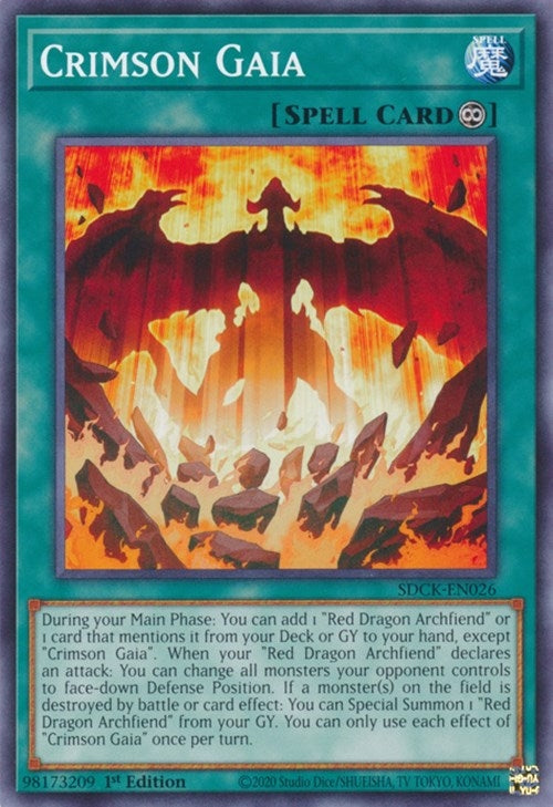 Image for Crimson Gaia (Structure Deck: The Crimson King) (SDCK-EN026) - YuGiOh