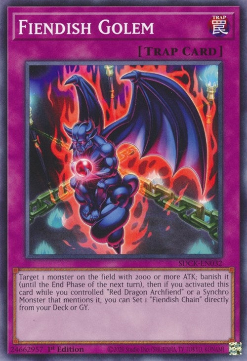 Image for Fiendish Golem (Structure Deck: The Crimson King) (SDCK-EN032) - YuGiOh
