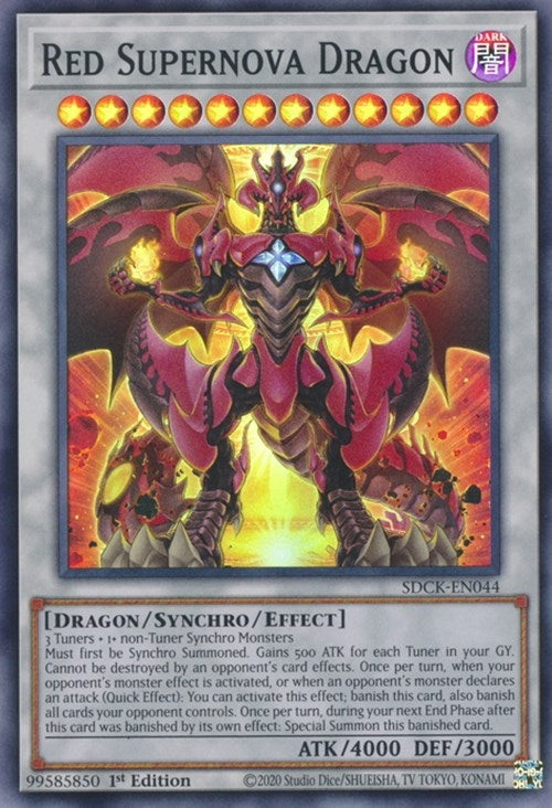 Image for Red Supernova Dragon (Structure Deck: The Crimson King) (SDCK-EN044) - YuGiOh