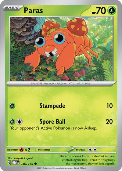 Image for Paras (SV: Scarlet & Violet 151) (046/165) - Pokemon