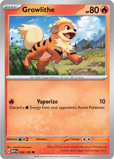 Image for Growlithe (SV: Scarlet & Violet 151) (058/165) - Pokemon