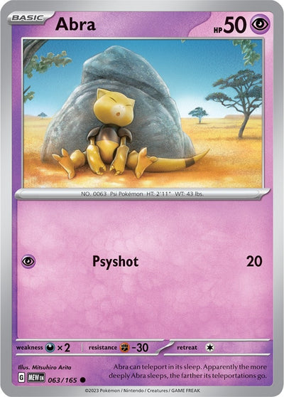 Image for Abra (SV: Scarlet & Violet 151) (063/165) - Pokemon
