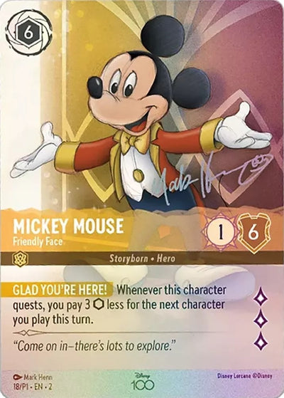 Image for Mickey Mouse - Friendly Face (Alternate Art) (Disney100 Promos) (18) - Disney Lorcana