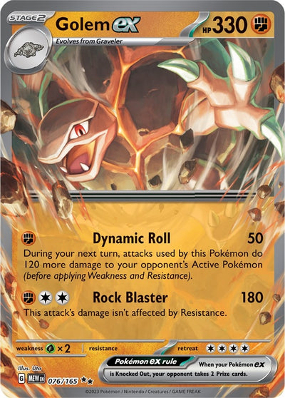Image for Golem ex (SV: Scarlet & Violet 151) (076/165) - Pokemon