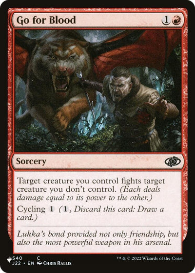 Go for Blood (The List Reprints) (540/051)