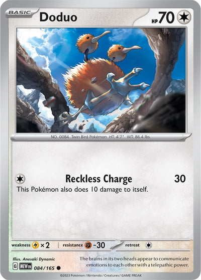 Image for Doduo (SV: Scarlet & Violet 151) (084/165) - Pokemon