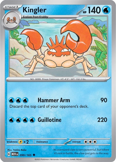 Image for Kingler (SV: Scarlet & Violet 151) (099/165) - Pokemon