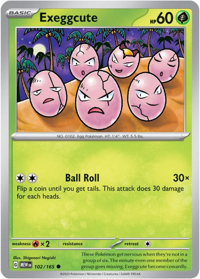 Image for Exeggcute (SV: Scarlet & Violet 151) (102/165) - Pokemon