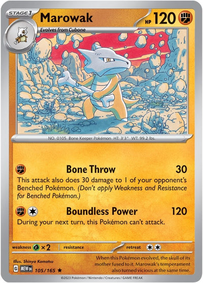 Image for Marowak (SV: Scarlet & Violet 151) (105/165) - Pokemon