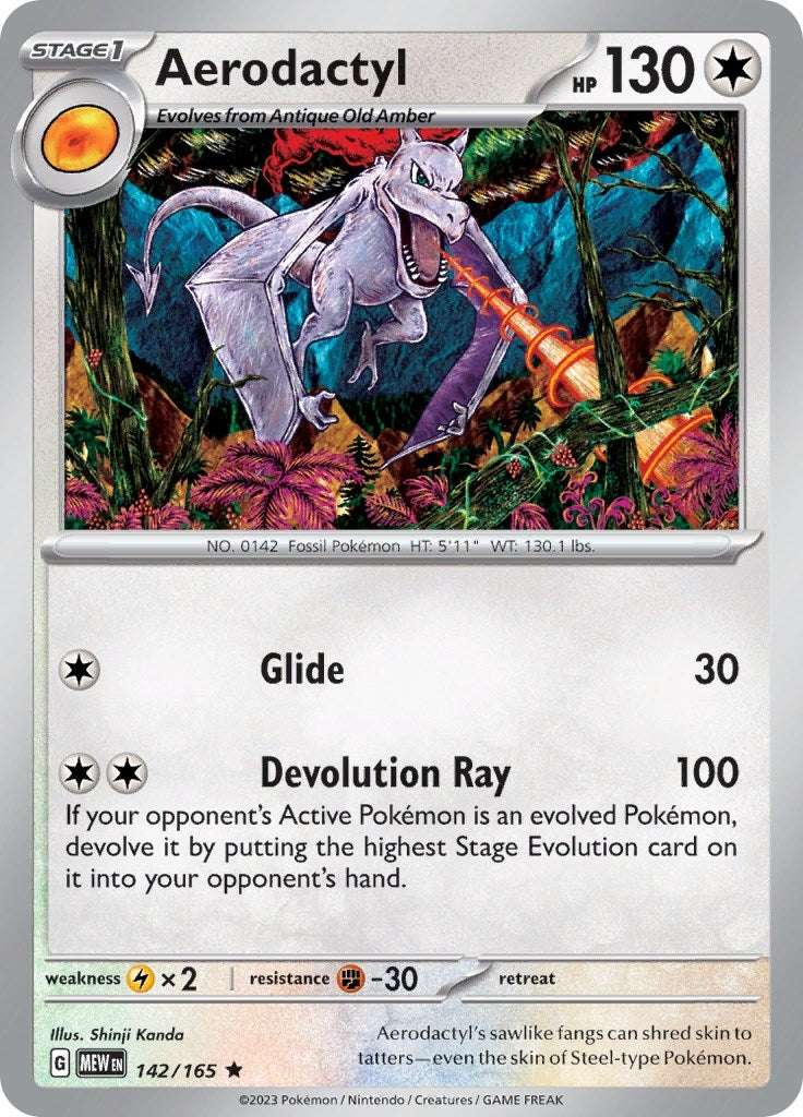 Image for Aerodactyl (SV: Scarlet & Violet 151) (142/165) - Pokemon
