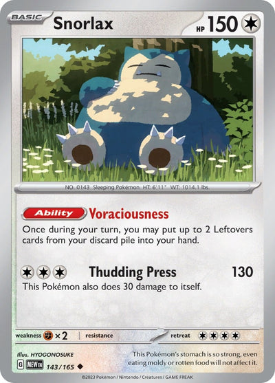 Image for Snorlax (SV: Scarlet & Violet 151) (143/165) - Pokemon