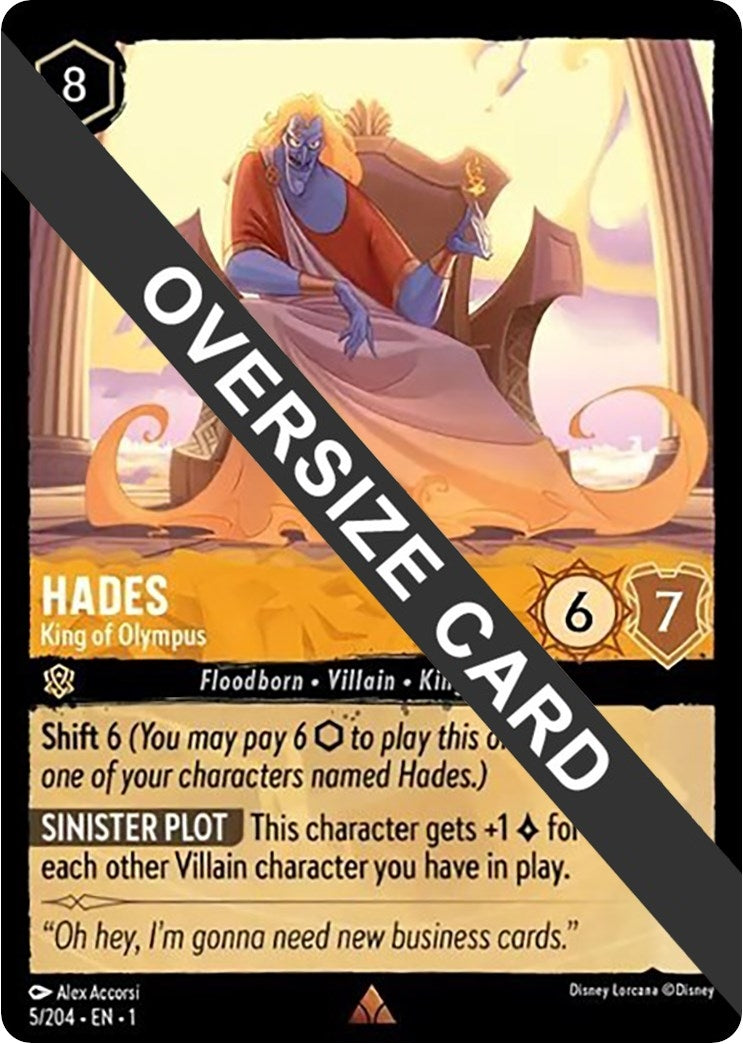 Image for Hades - King of Olympus (Oversized) (The First Chapter) (5/204) - Disney Lorcana