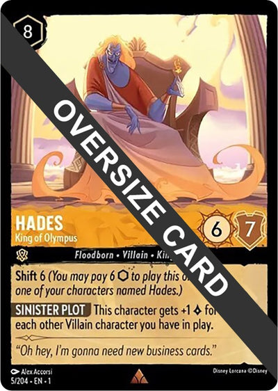 Image for Hades - King of Olympus (Oversized) (The First Chapter) (5/204) - Disney Lorcana