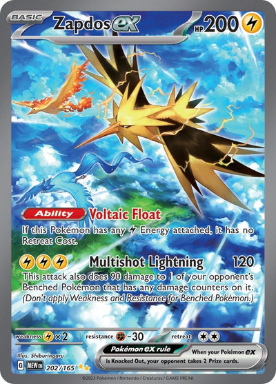 Image for Zapdos ex (SV: Scarlet & Violet 151) (202/165) - Pokemon
