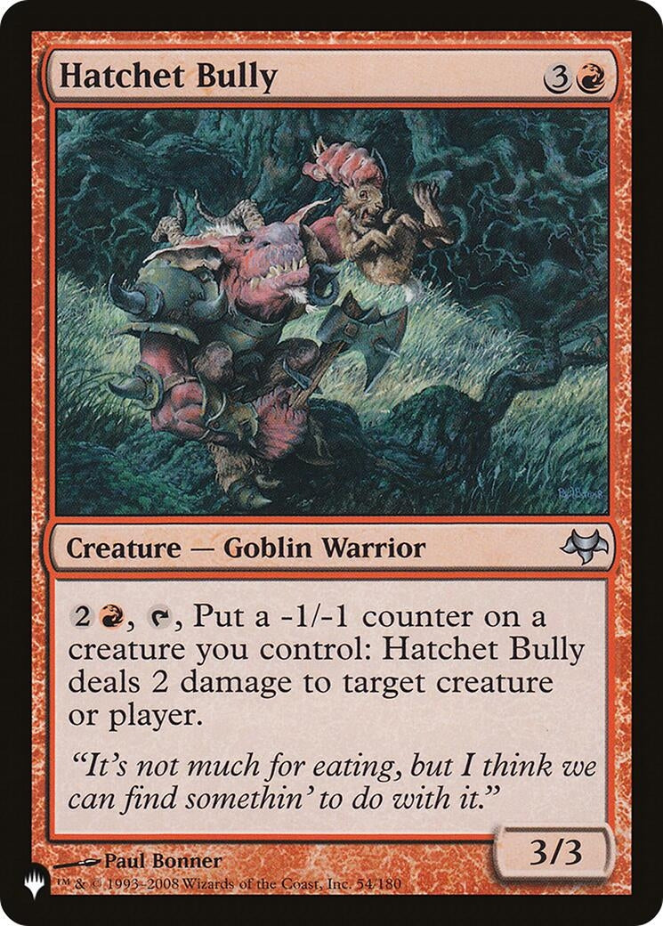 Hatchet Bully (The List Reprints) (54/180)