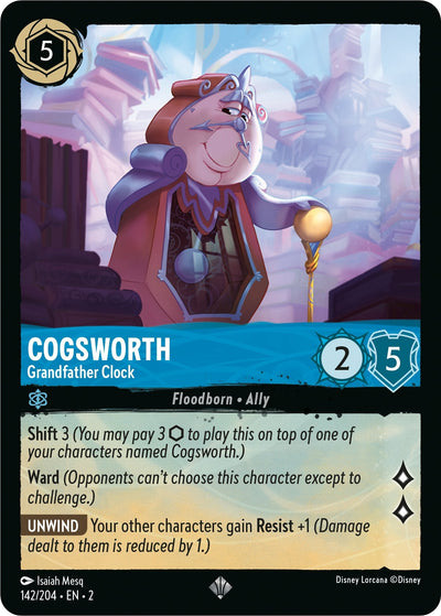 Image for Cogsworth - Grandfather Clock (Rise of the Floodborn) (142/204) - Disney Lorcana