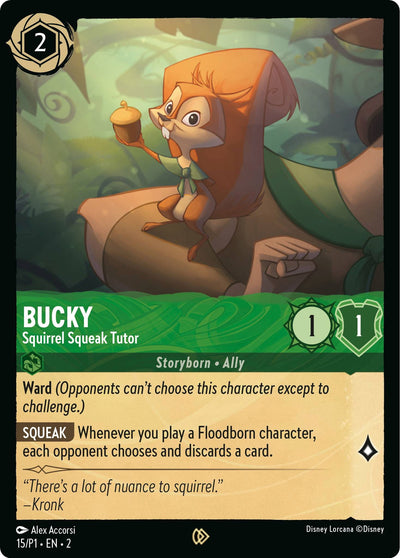 Image for Bucky - Squirrel Squeak Tutor (Disney Lorcana Promo Cards) (15) - Disney Lorcana