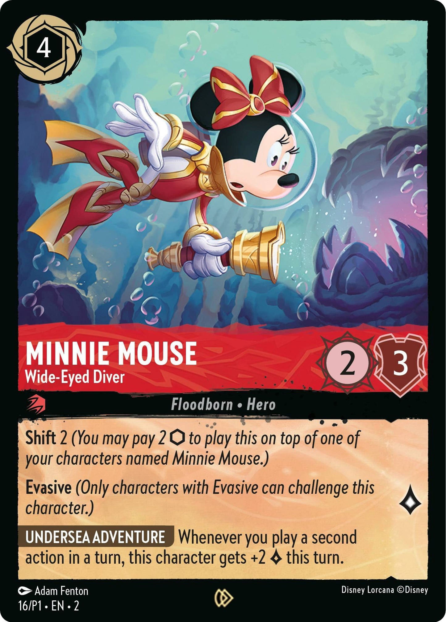 Image for Minnie Mouse - Wide-Eyed Diver (Disney Lorcana Promo Cards) (16) - Disney Lorcana