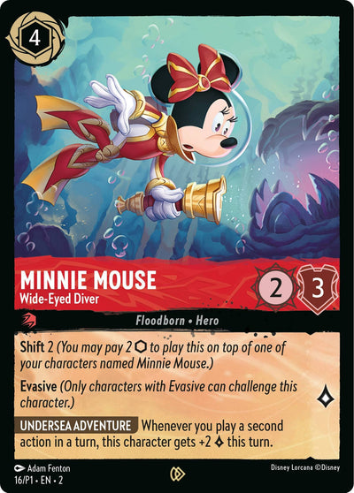 Image for Minnie Mouse - Wide-Eyed Diver (Disney Lorcana Promo Cards) (16) - Disney Lorcana