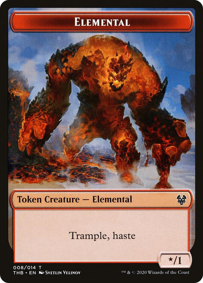Elemental // Satyr Double-Sided Token (Theros Beyond Death) (8 // 9)