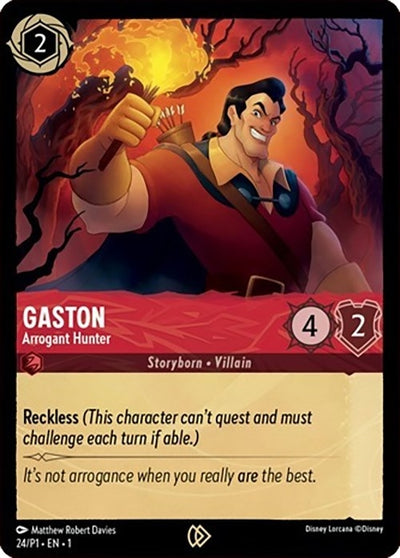 Image for Gaston - Arrogant Hunter (Disney Lorcana Promo Cards) (24) - Disney Lorcana