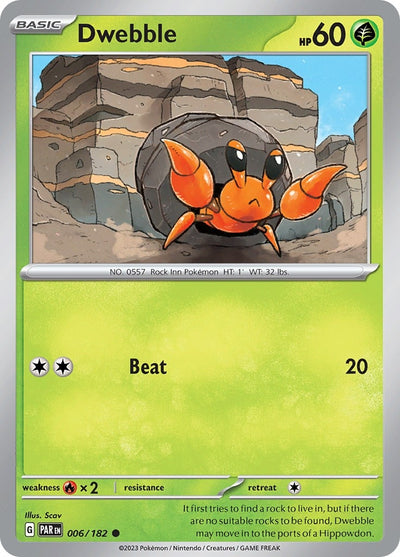 Image for Dwebble (SV04: Paradox Rift) (006/182) - Pokemon