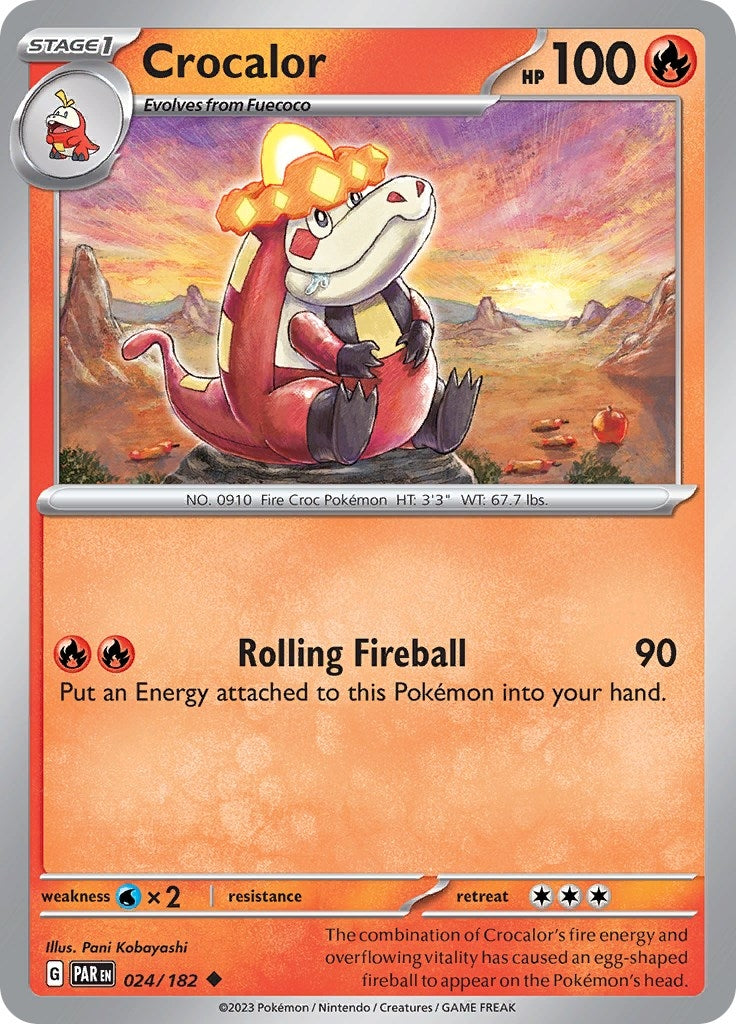 Image for Crocalor (SV04: Paradox Rift) (024/182) - Pokemon