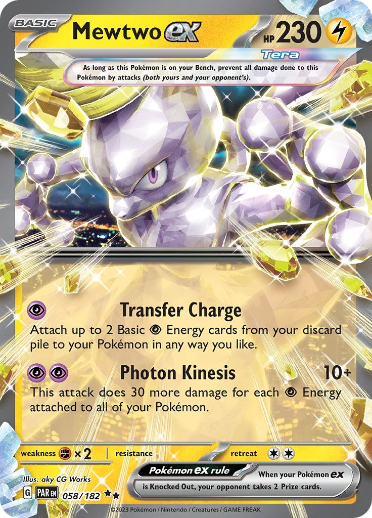 Image for Mewtwo ex (SV04: Paradox Rift) (058/182) - Pokemon