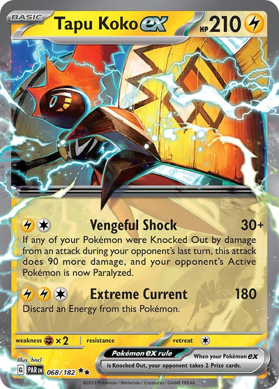 Image for Tapu Koko ex (SV04: Paradox Rift) (068/182) - Pokemon