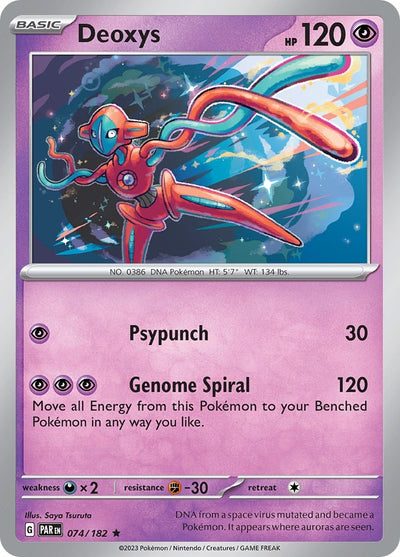 Image for Deoxys (SV04: Paradox Rift) (074/182) - Pokemon