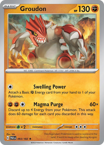 Image for Groudon (SV04: Paradox Rift) (093/182) - Pokemon