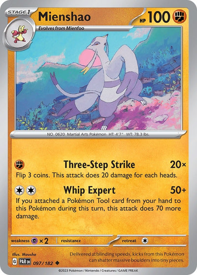 Image for Mienshao (SV04: Paradox Rift) (097/182) - Pokemon