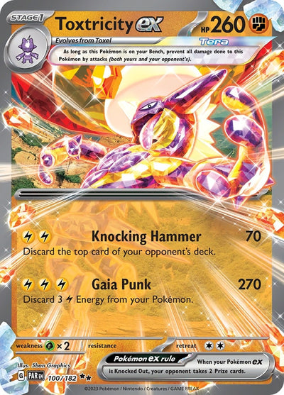 Image for Toxtricity ex (SV04: Paradox Rift) (100/182) - Pokemon