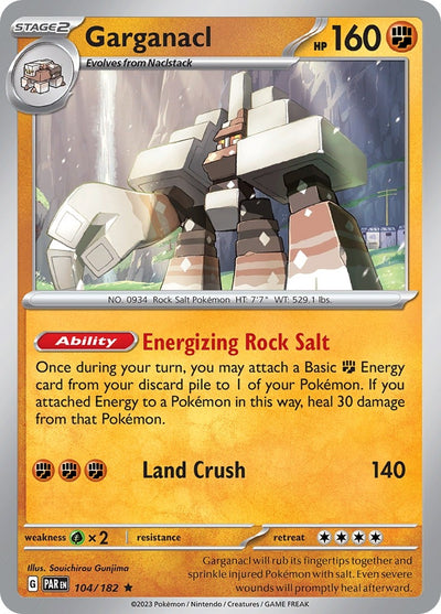Image for Garganacl (SV04: Paradox Rift) (104/182) - Pokemon