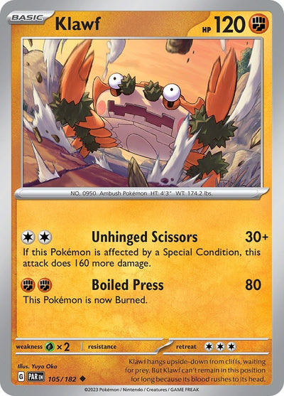 Image for Klawf (SV04: Paradox Rift) (105/182) - Pokemon