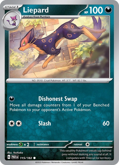 Image for Liepard (SV04: Paradox Rift) (115/182) - Pokemon