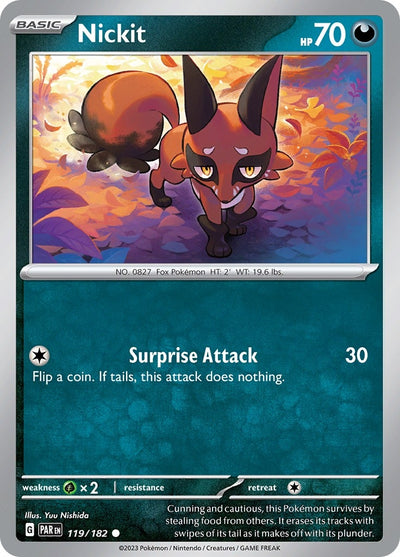 Image for Nickit (SV04: Paradox Rift) (119/182) - Pokemon