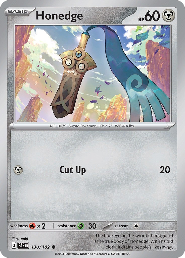 Image for Honedge (SV04: Paradox Rift) (130/182) - Pokemon
