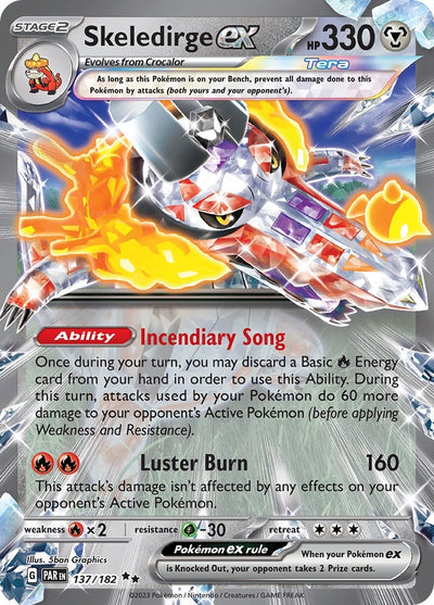 Image for Skeledirge ex (SV04: Paradox Rift) (137/182) - Pokemon