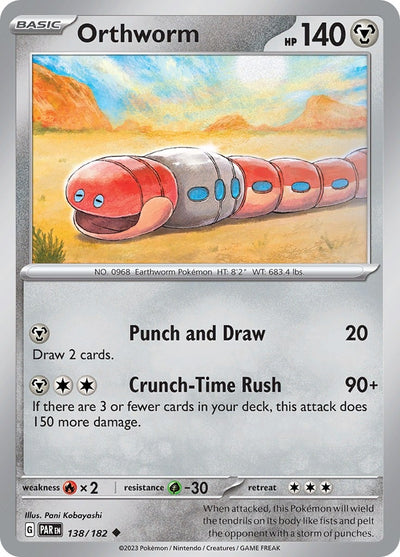 Image for Orthworm (SV04: Paradox Rift) (138/182) - Pokemon