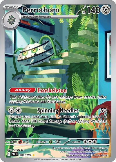 Image for Ferrothorn (SV04: Paradox Rift) (209/182) - Pokemon