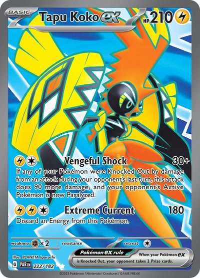 Image for Tapu Koko ex (SV04: Paradox Rift) (222/182) - Pokemon