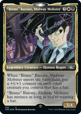 "Brims" Barone, Midway Mobster (Showcase) (Galaxy Foil) (Unfinity) (507)