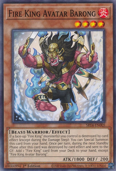 Image for Fire King Avatar Barong (Structure Deck: Fire Kings) (SR14-EN005) - YuGiOh